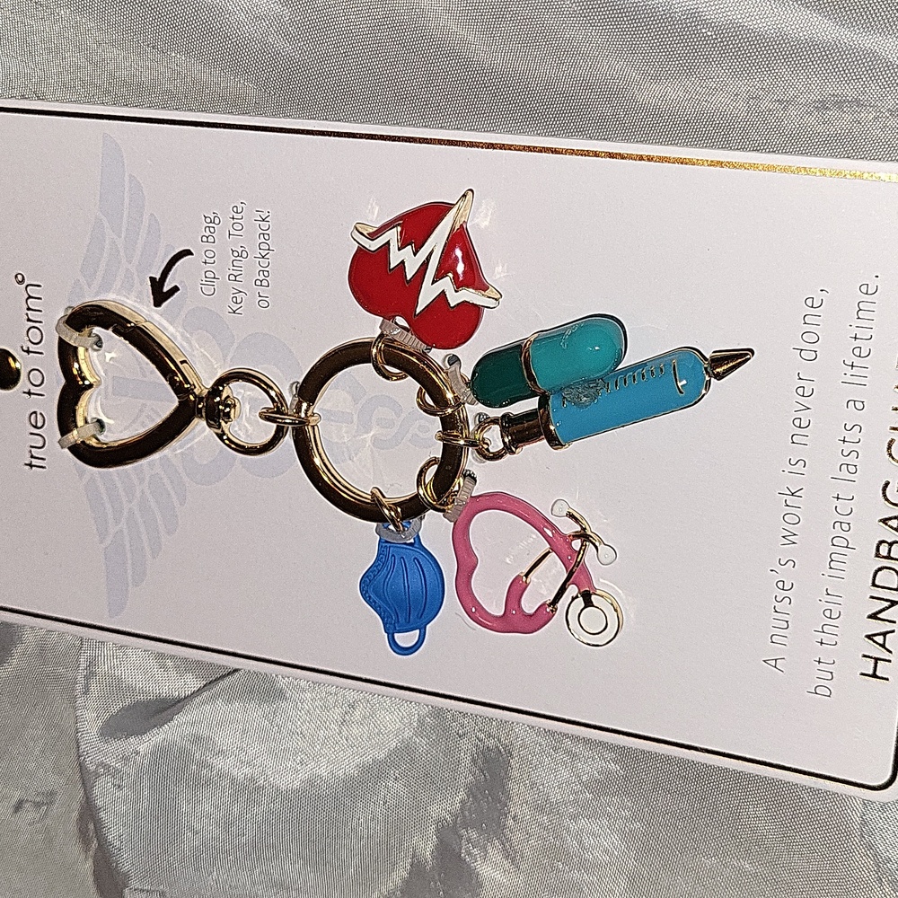 True to Form NURSE Keychain BAG Charm FOB Brand New On Card HL Rt Te